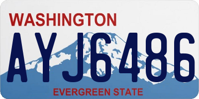 WA license plate AYJ6486