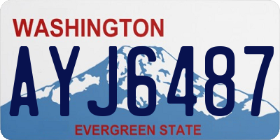 WA license plate AYJ6487