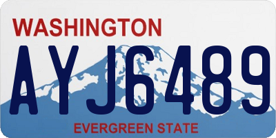 WA license plate AYJ6489