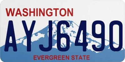 WA license plate AYJ6490