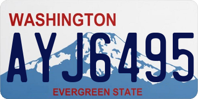 WA license plate AYJ6495