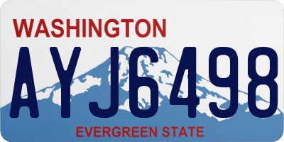 WA license plate AYJ6498