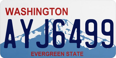 WA license plate AYJ6499