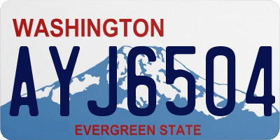 WA license plate AYJ6504