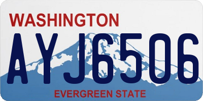 WA license plate AYJ6506