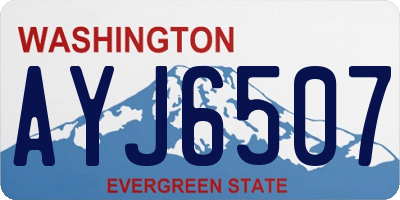 WA license plate AYJ6507
