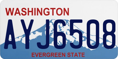 WA license plate AYJ6508
