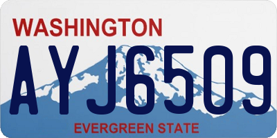 WA license plate AYJ6509