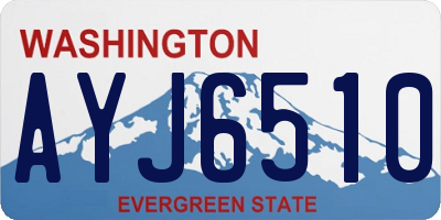 WA license plate AYJ6510
