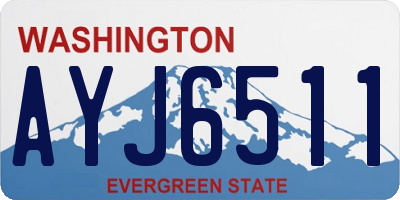 WA license plate AYJ6511