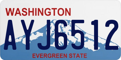WA license plate AYJ6512