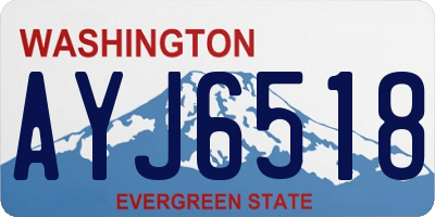 WA license plate AYJ6518