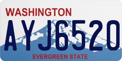 WA license plate AYJ6520