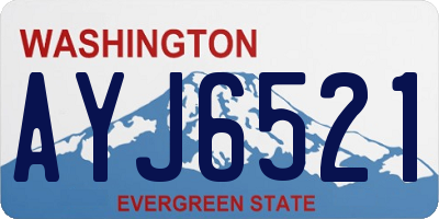 WA license plate AYJ6521