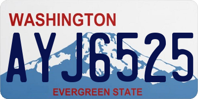 WA license plate AYJ6525