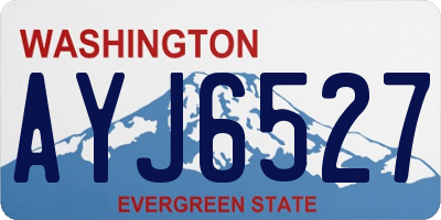 WA license plate AYJ6527