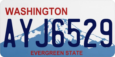 WA license plate AYJ6529