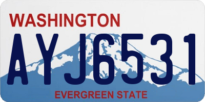 WA license plate AYJ6531