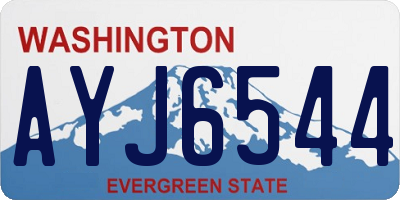 WA license plate AYJ6544