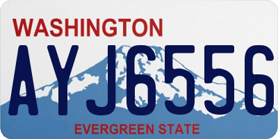 WA license plate AYJ6556