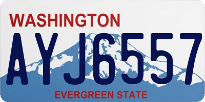 WA license plate AYJ6557