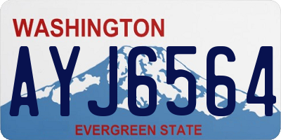 WA license plate AYJ6564