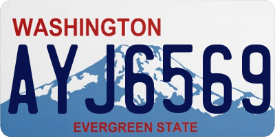 WA license plate AYJ6569