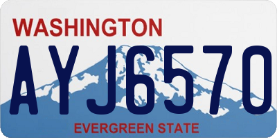 WA license plate AYJ6570