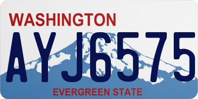 WA license plate AYJ6575
