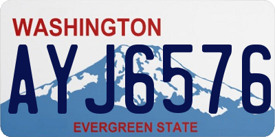 WA license plate AYJ6576