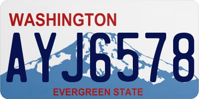 WA license plate AYJ6578