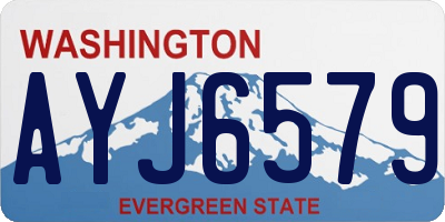 WA license plate AYJ6579