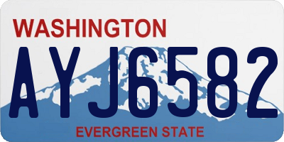 WA license plate AYJ6582