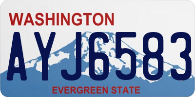 WA license plate AYJ6583