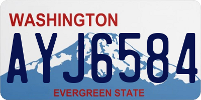WA license plate AYJ6584