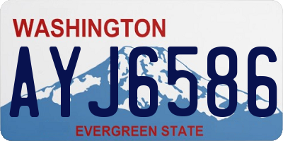 WA license plate AYJ6586