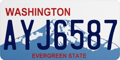 WA license plate AYJ6587
