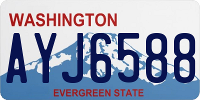 WA license plate AYJ6588
