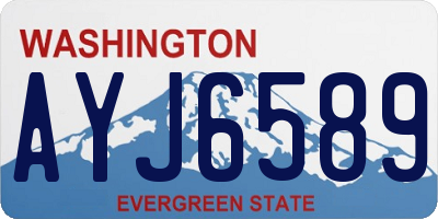 WA license plate AYJ6589