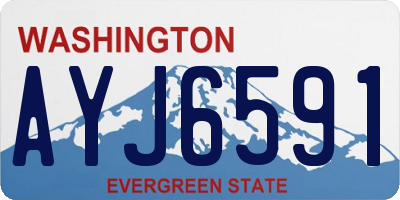 WA license plate AYJ6591
