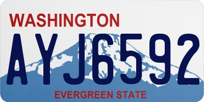 WA license plate AYJ6592