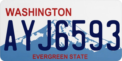 WA license plate AYJ6593