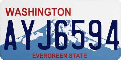 WA license plate AYJ6594