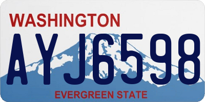 WA license plate AYJ6598
