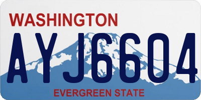 WA license plate AYJ6604