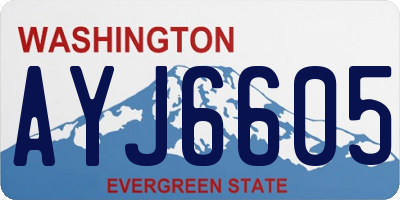 WA license plate AYJ6605