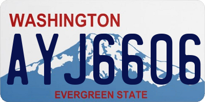 WA license plate AYJ6606