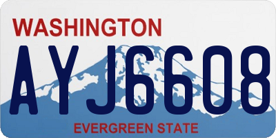 WA license plate AYJ6608