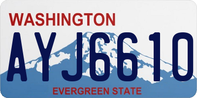 WA license plate AYJ6610