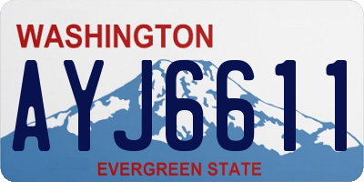 WA license plate AYJ6611